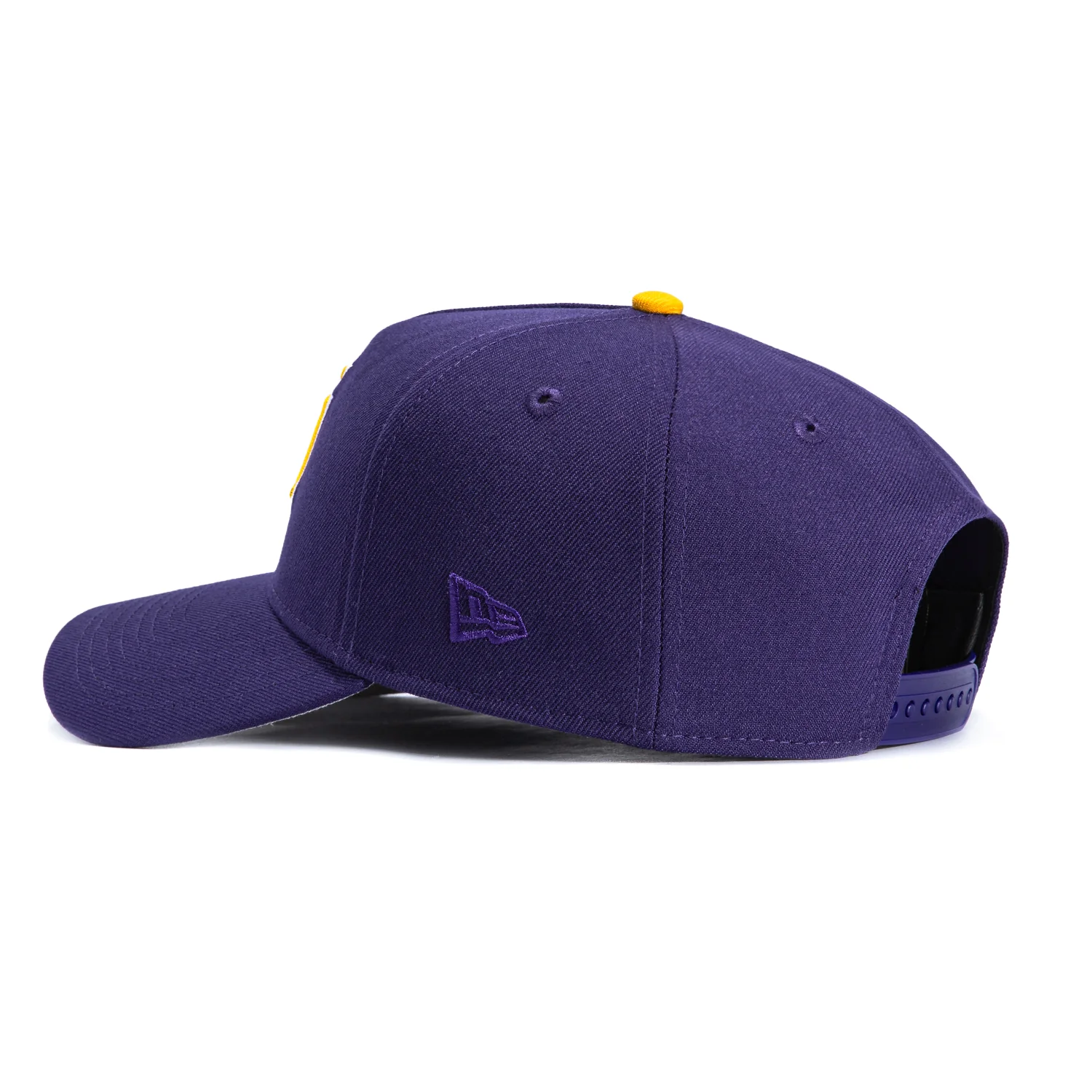 New Era 9Forty A-Frame Los Angeles Lakers 2002 All Star Game Patch LA Snapback Hat - Purple - Image 2