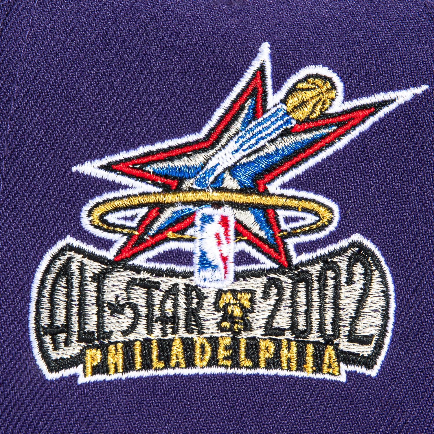 New Era 9Forty A-Frame Los Angeles Lakers 2002 All Star Game Patch LA Snapback Hat - Purple - Image 4