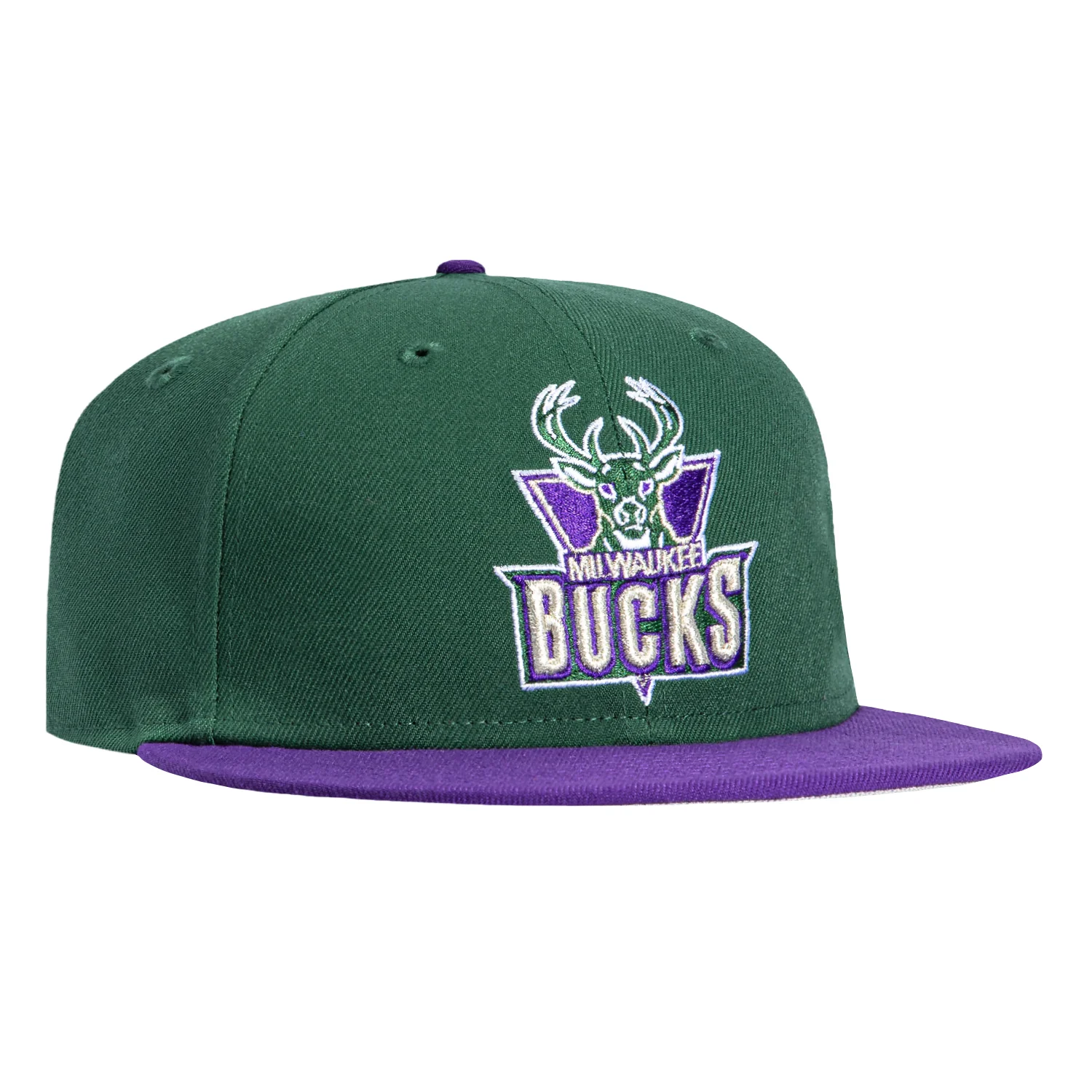 New Era 59Fifty Milwaukee Bucks 1993 Hat - Green, Purple