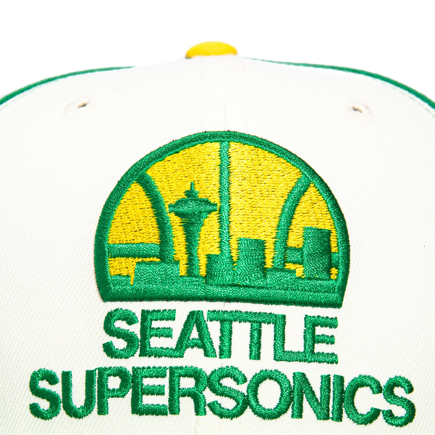 New Era 59Fifty Seattle Sonics 1975 Rail Hat - White, Kelly - Image 4