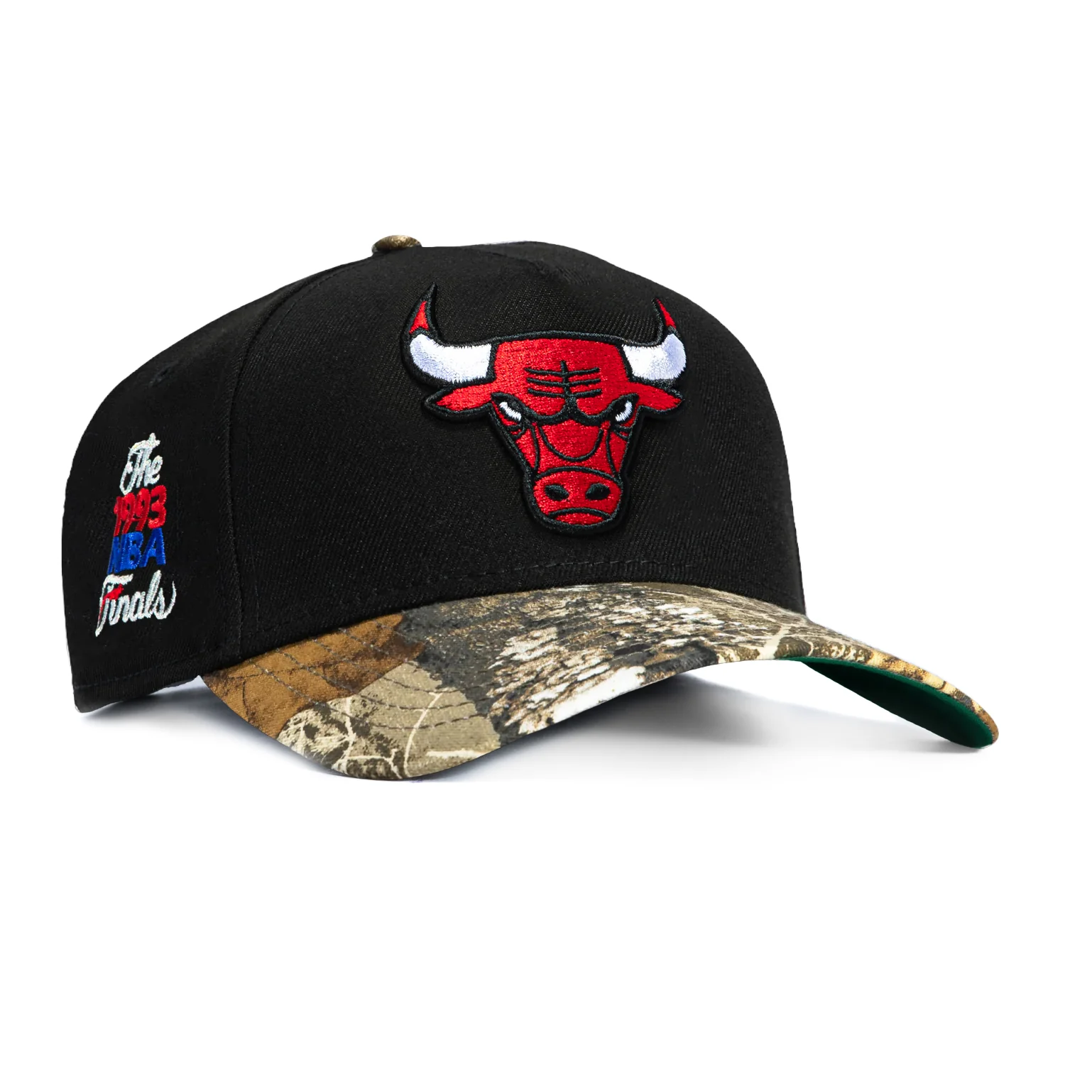 New Era 9Forty A-Frame Chicago Bulls The 1993 NBA Finals Patch Snapback Hat - Black, Realtree