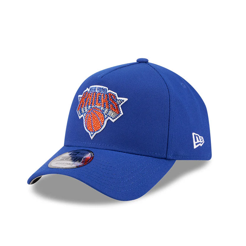 New Era 9Forty A-Frame 2026 NBA Draft New York Knicks Rhinestone Snapback Hat - Royal - Image 3