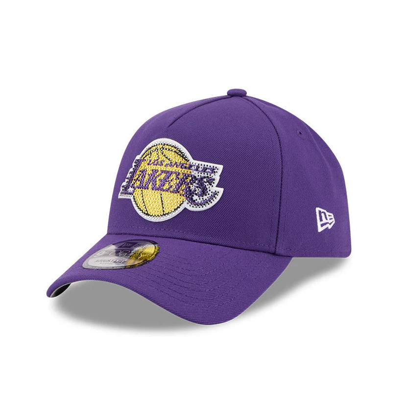 New Era 9Forty A-Frame 2026 NBA Draft Los Angeles Lakers Rhinestone Snapback Hat - Purple - Image 3