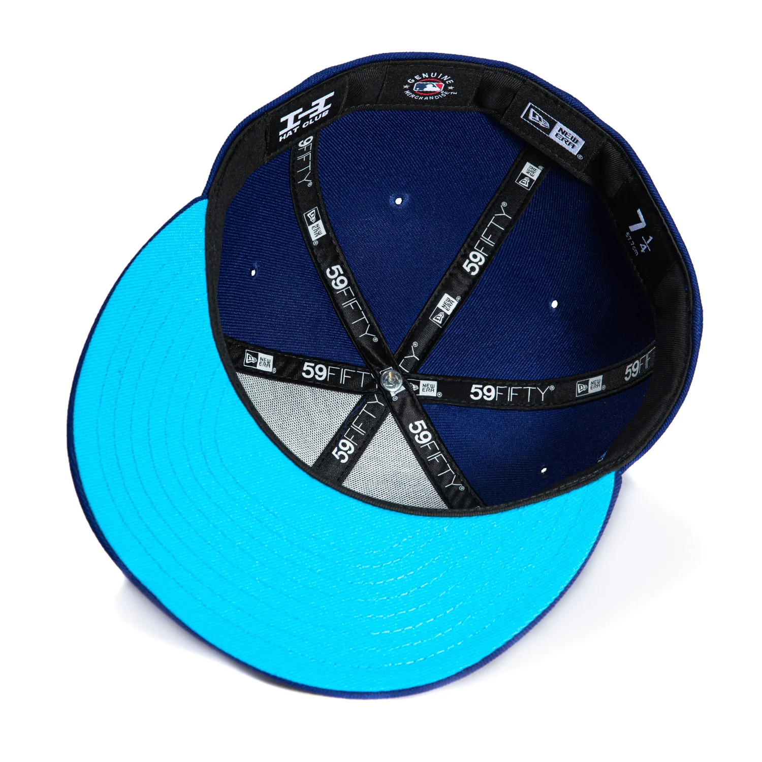 New Era 59Fifty Houston Astros Logo Patch Brick Neon Blue Undervisor Hat - Royal - Image 2