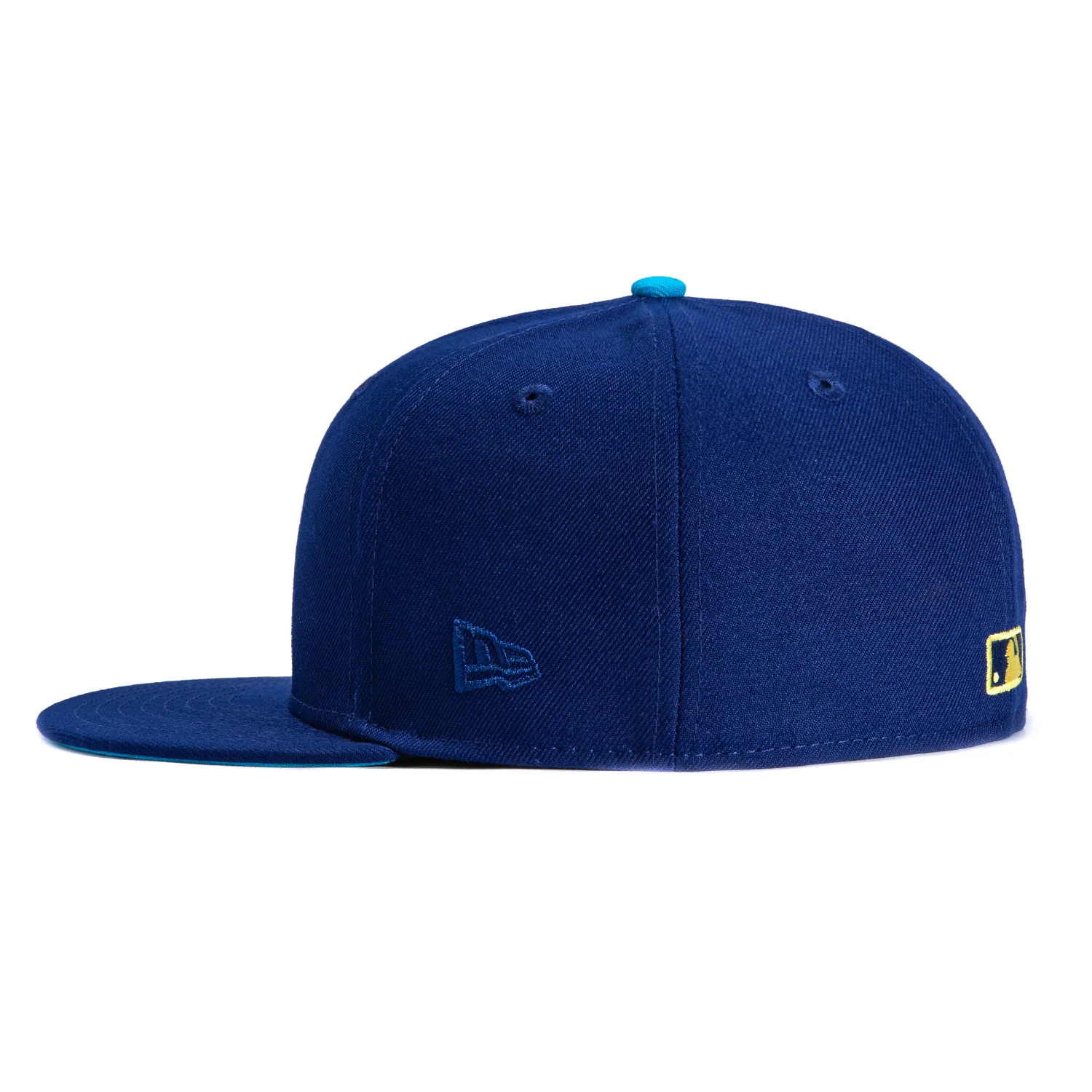 New Era 59Fifty Houston Astros Logo Patch Brick Neon Blue Undervisor Hat - Royal - Image 3