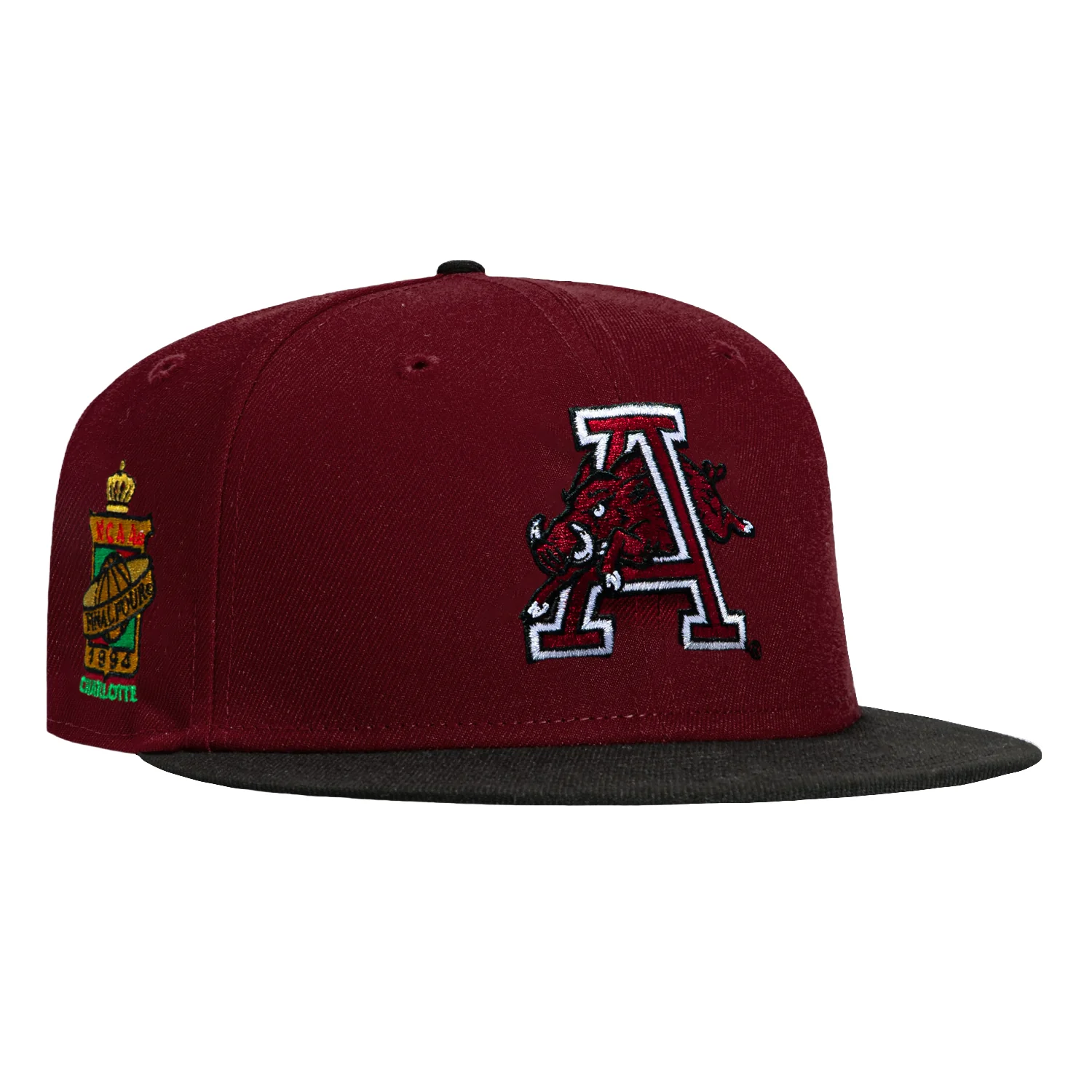 New Era 59Fifty Arkansas Razorbacks 1994 Final Four Patch Hat - Cardinal, Black