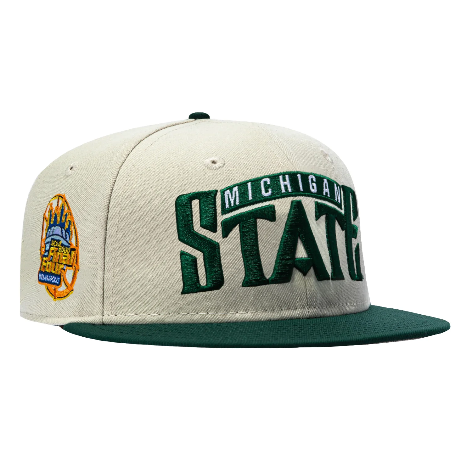 New Era 59Fifty Michigan State Spartans 2000 Final Four Patch Word Hat - White, Green