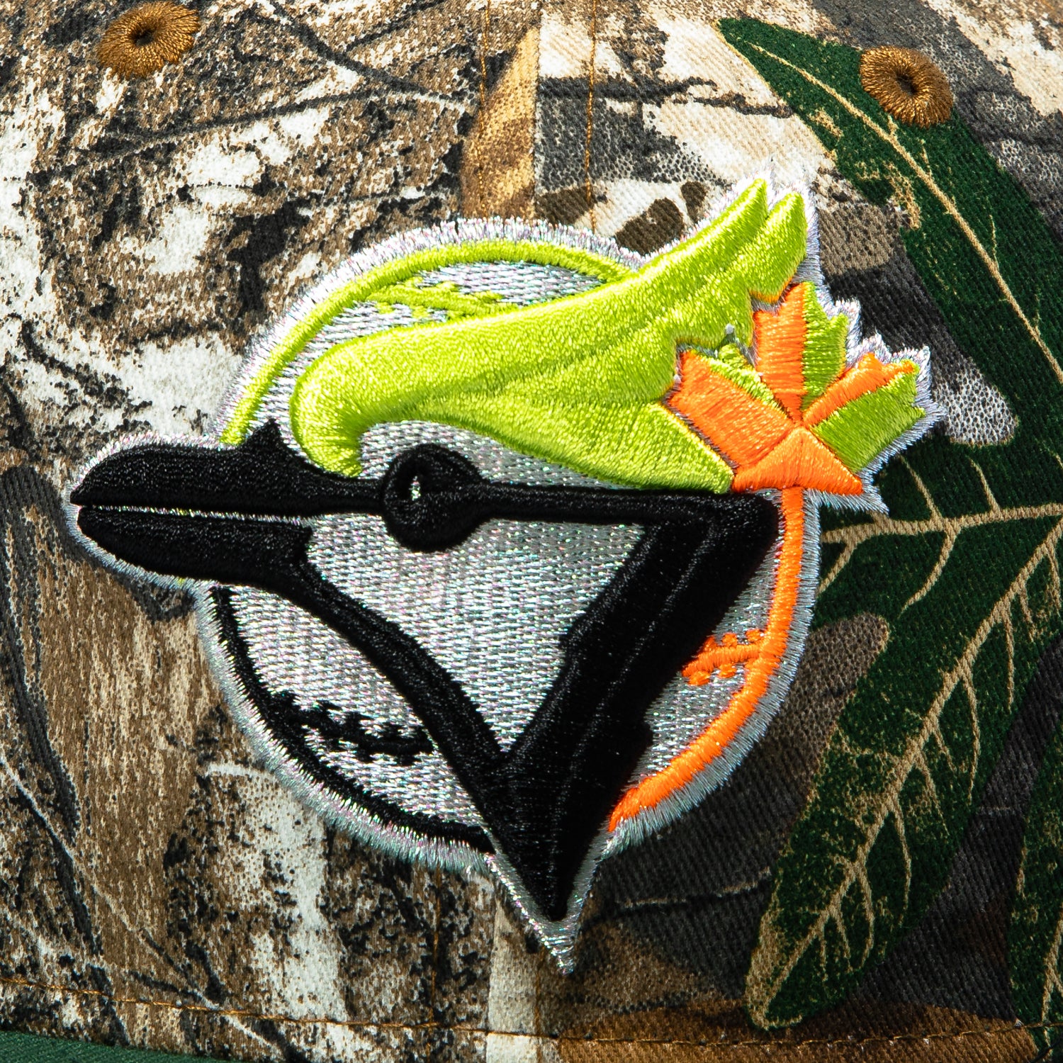 New Era 59Fifty Neon Realtree Toronto Blue Jays 1992 World Series Patch Hat - Realtree, Green - Image 4