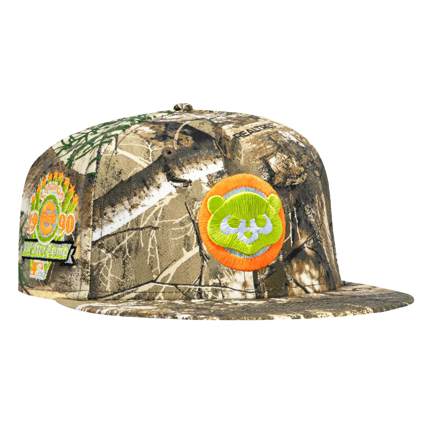 New Era 59Fifty Neon Realtree Chicago Cubs 1990 All Star Game Patch 1979 Hat - Realtree