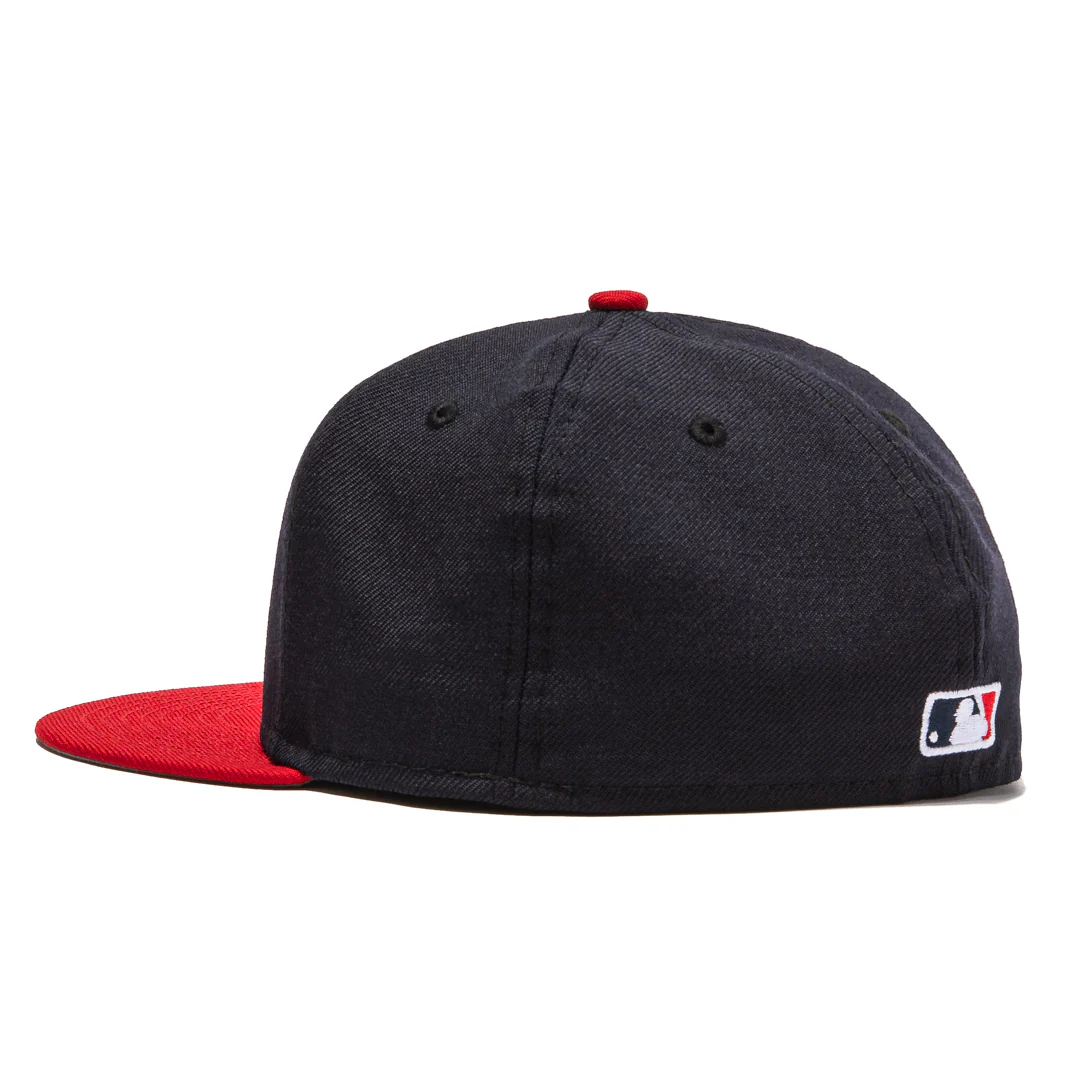 New Era 59Fifty Retro On-Field Atlanta Braves Alternate Hat - Navy, Red - Image 3