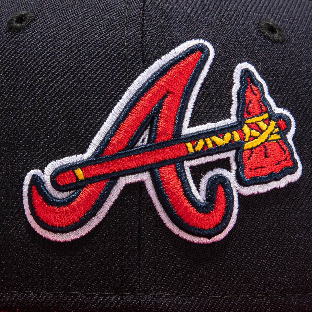 New Era 59Fifty Retro On-Field Atlanta Braves Alternate Hat - Navy, Red - Image 4