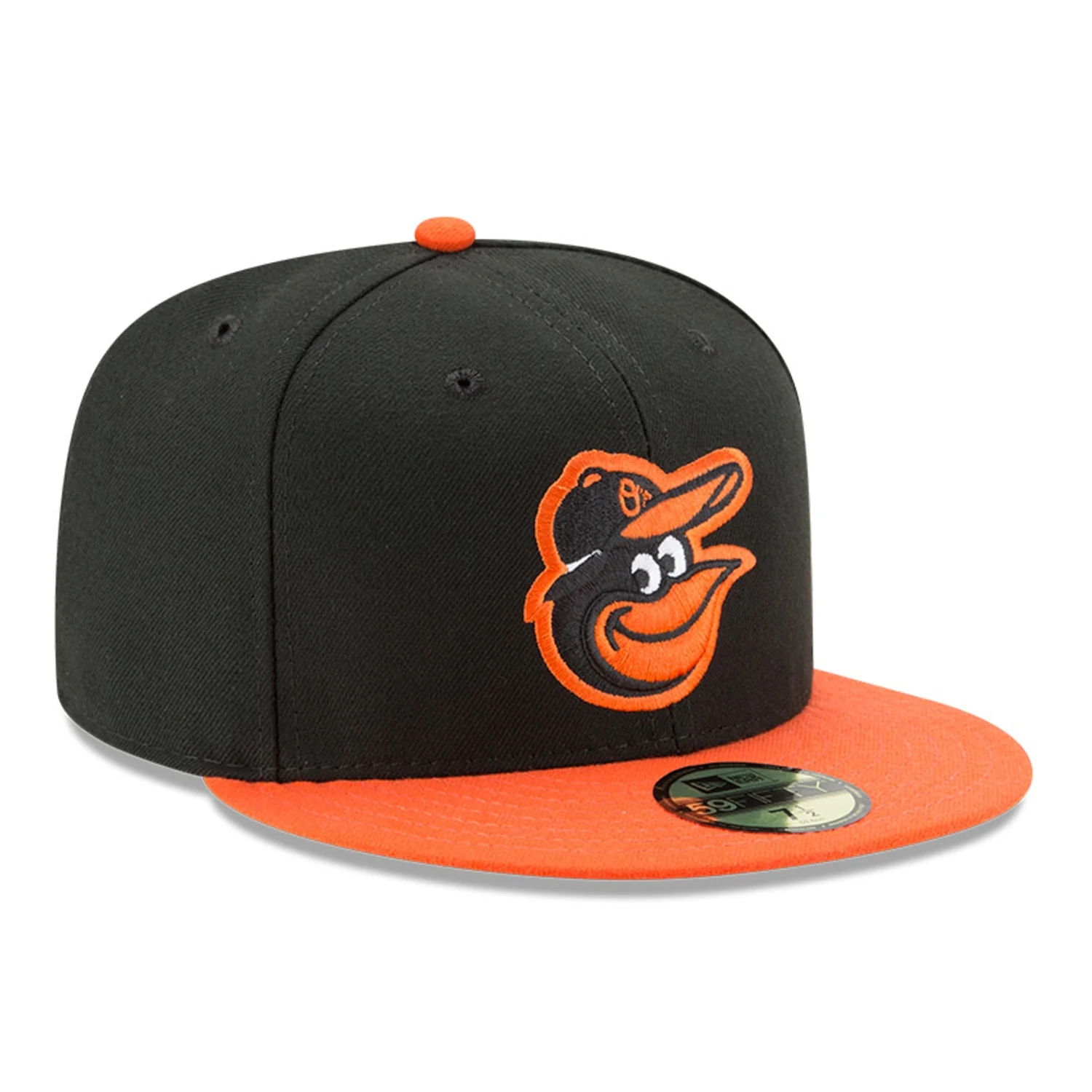 New Era 59Fifty Authentic Collection Baltimore Orioles Road Hat - Black, Orange