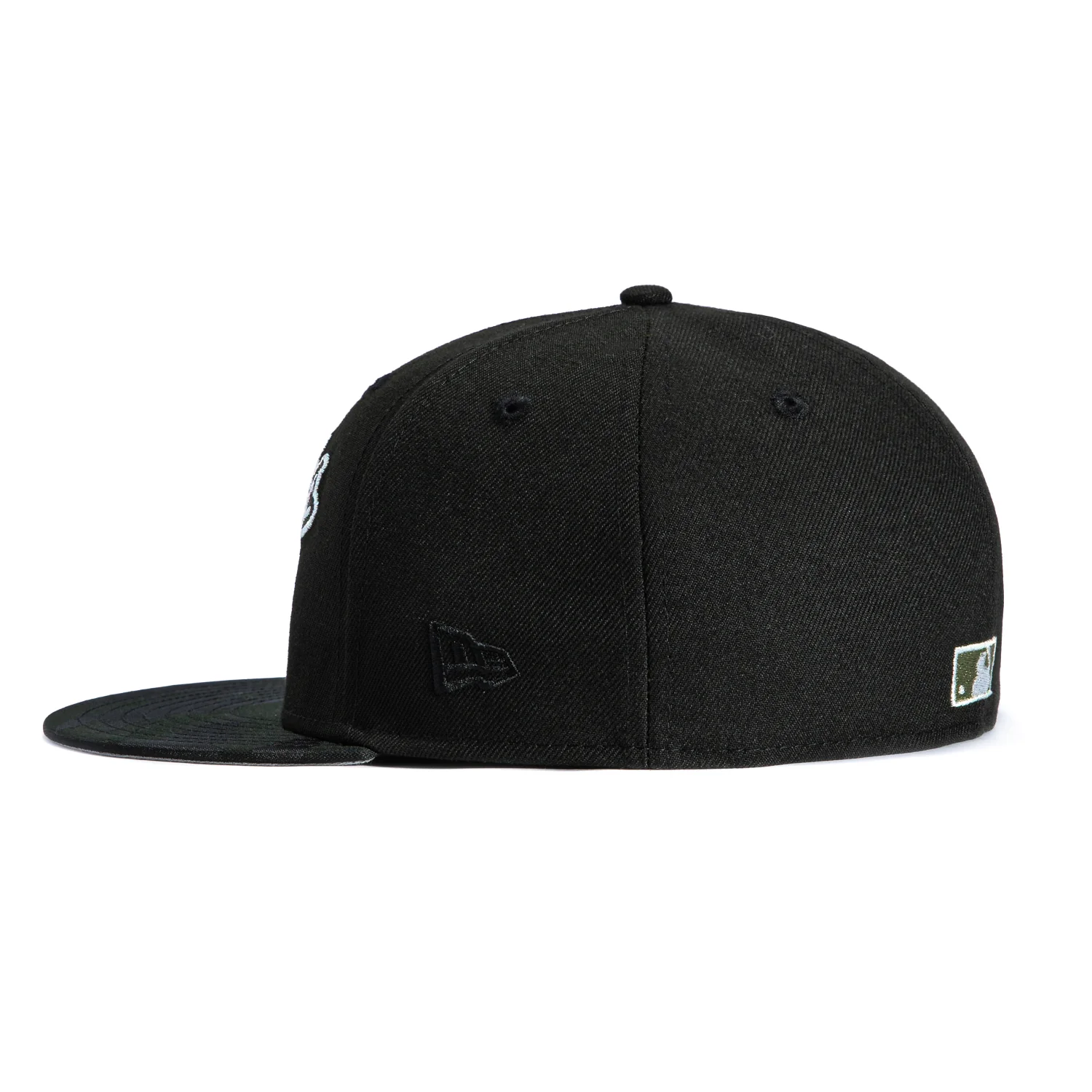 New Era 59Fifty Los Angeles Dodgers 1981 World Series Patch Script Hat - Black, Black Camo - Image 3