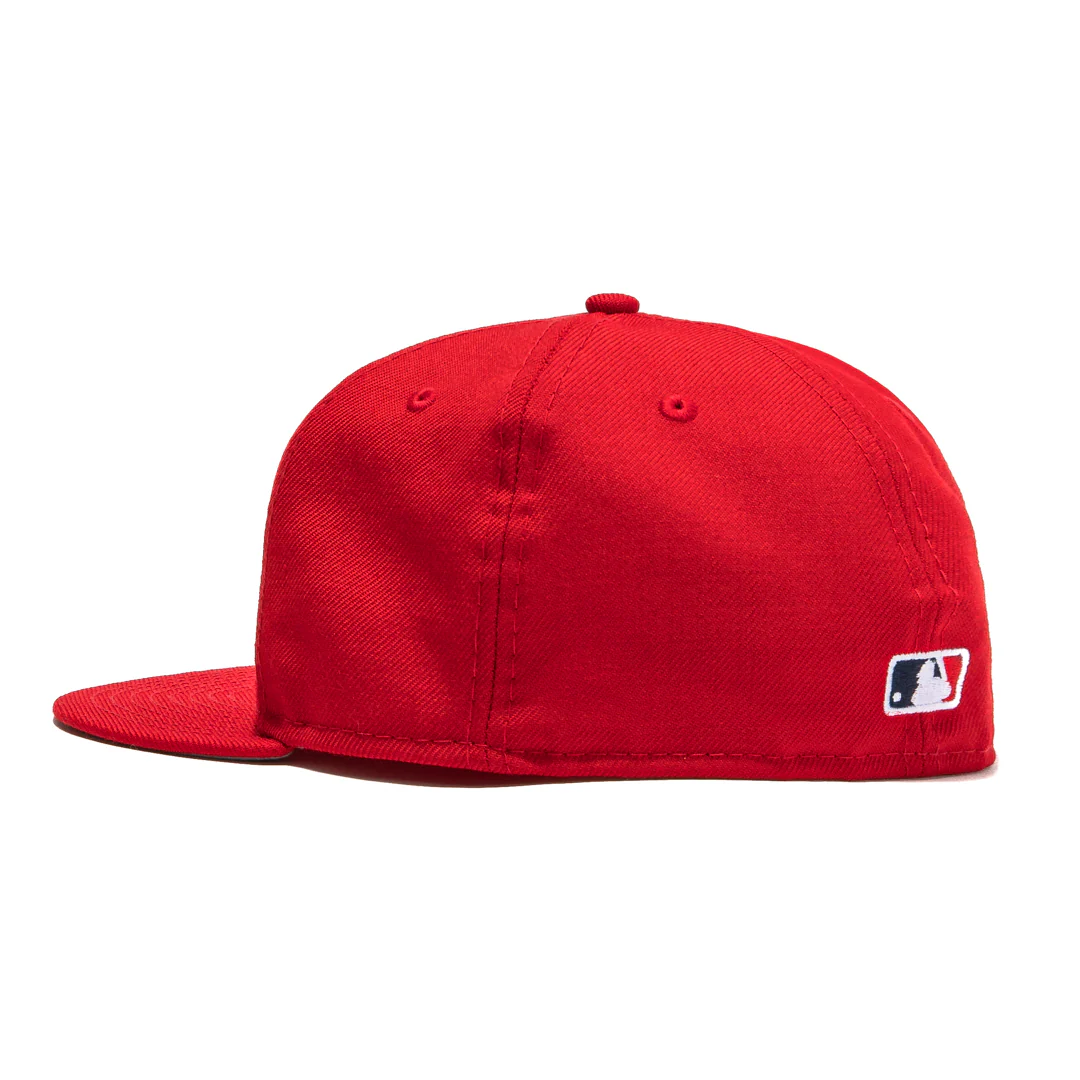 New Era 59Fifty Retro On-Field Los Angeles Angels Game Hat - Red - Image 3