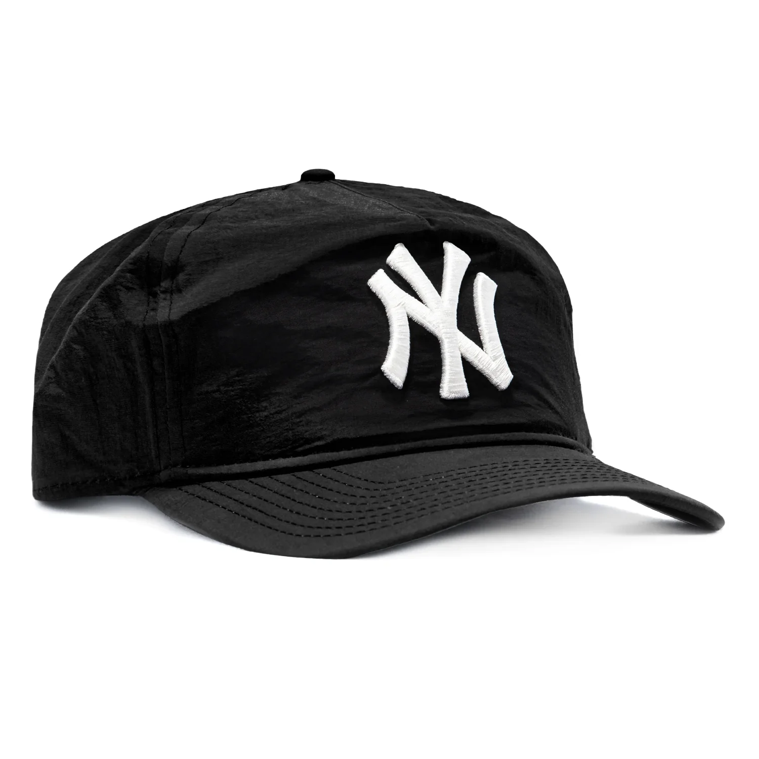 New Era 19Twenty Nylon New York Yankees Pre-curved Snapback Hat - Black, White