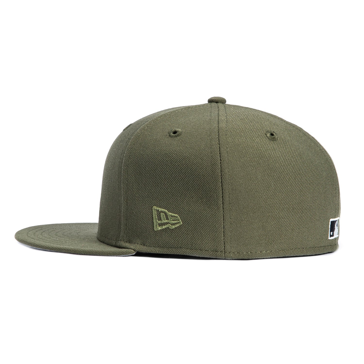 New Era 59Fifty New York Mets 1969 World Series Patch Hat - Olive, Ivory - Image 3