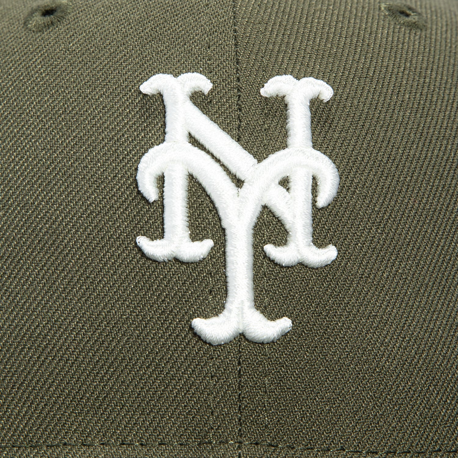 New Era 59Fifty New York Mets 1969 World Series Patch Hat - Olive, Ivory - Image 4