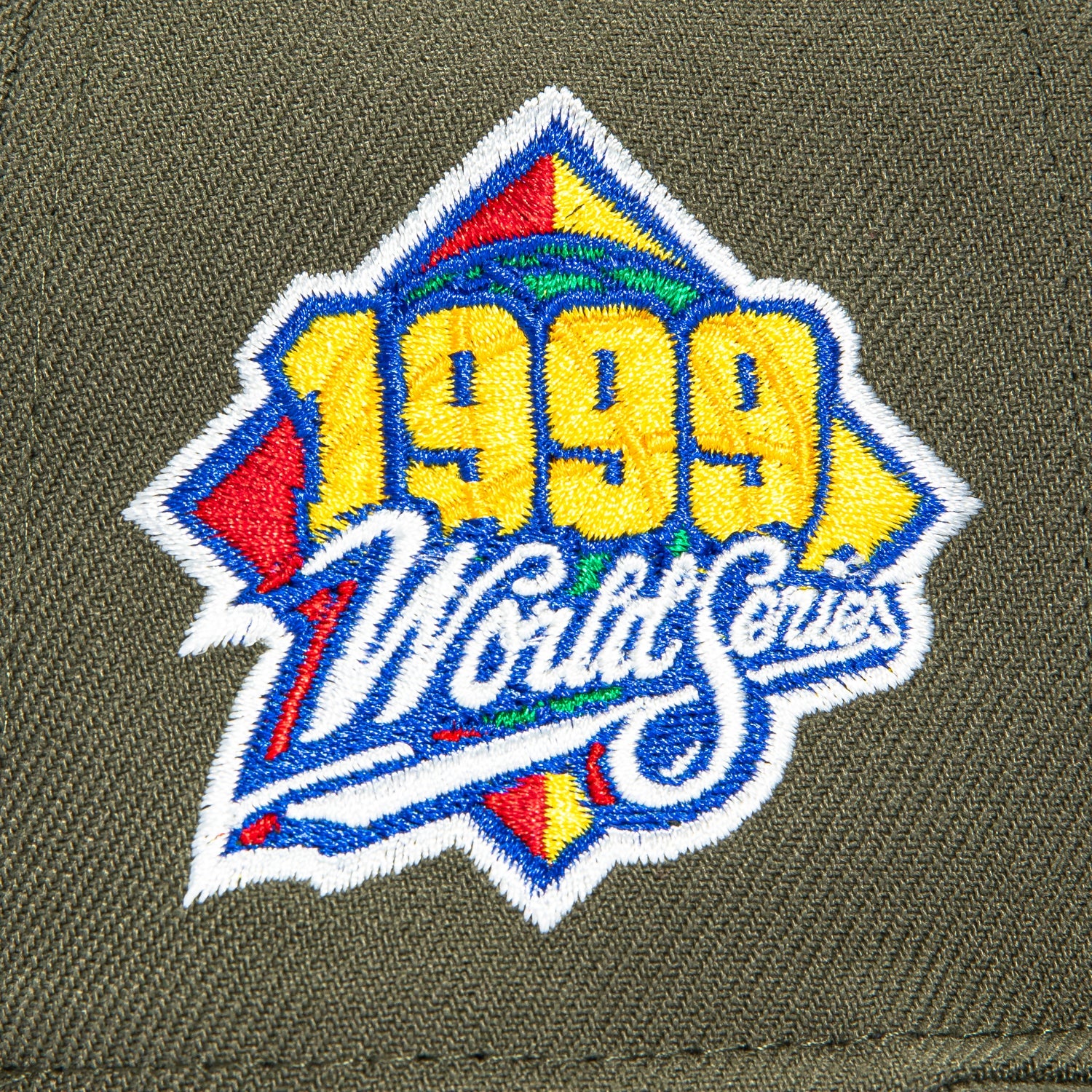 New Era 59Fifty New York Yankees 1999 World Series Patch Hat - Olive, Ivory - Image 5