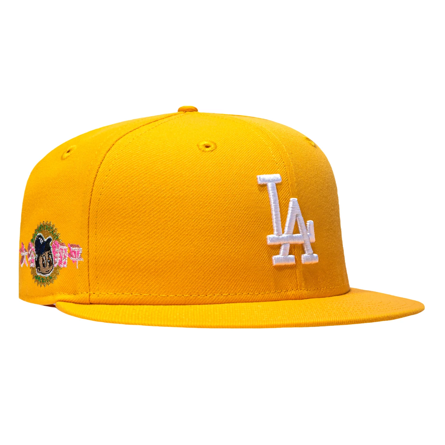 New Era 59Fifty Pink Lemonade Los Angeles Dodgers Shohei Ohtani Patch Pink UV Hat - Gold