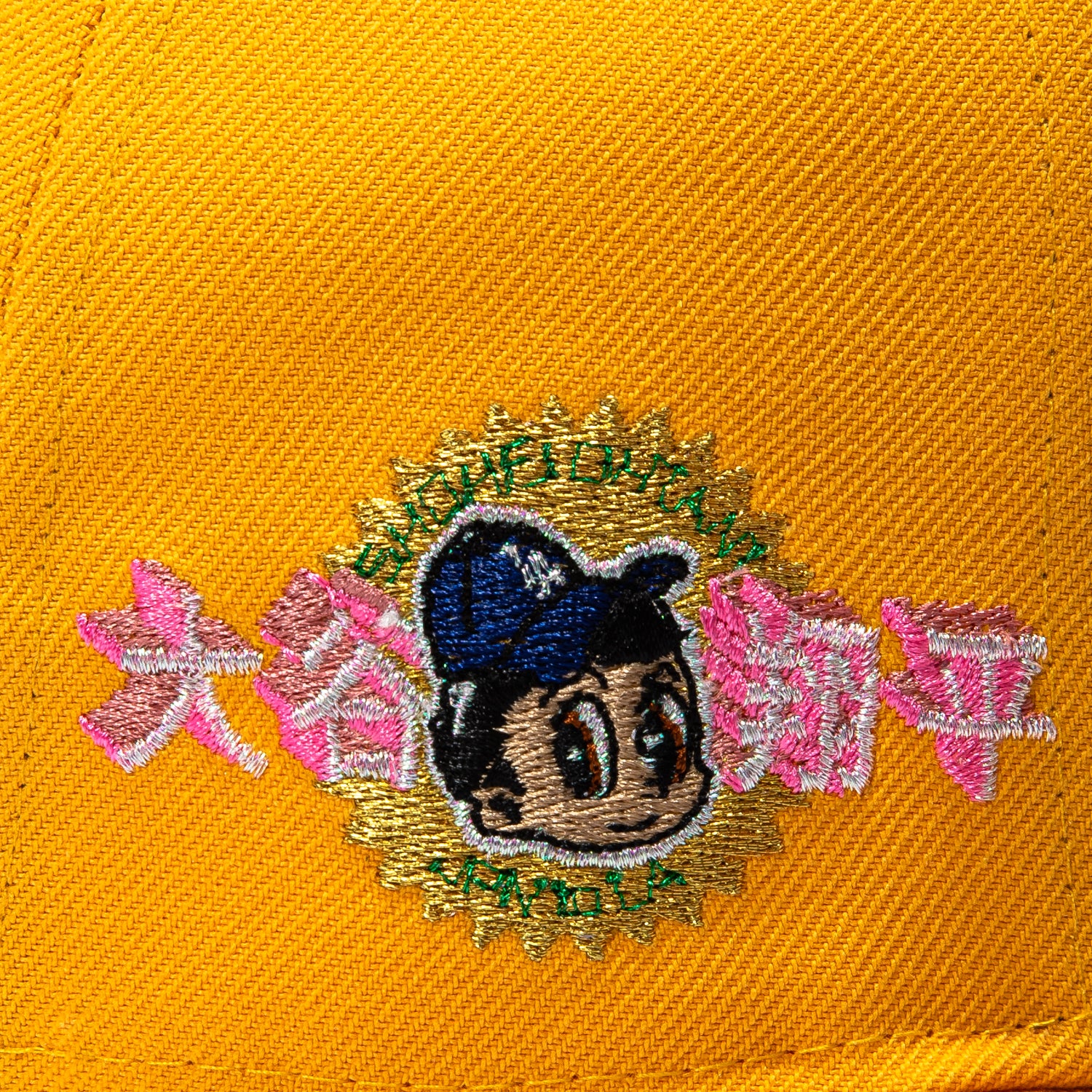 New Era 59Fifty Pink Lemonade Los Angeles Dodgers Shohei Ohtani Patch Pink UV Hat - Gold - Image 5