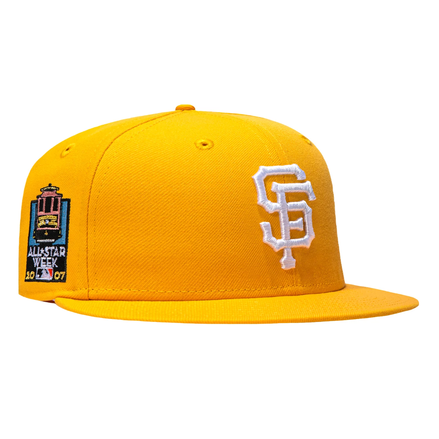 New Era 59Fifty Pink Lemonade San Francisco Giants 2007 All Star Week Patch Pink UV Hat - Gold