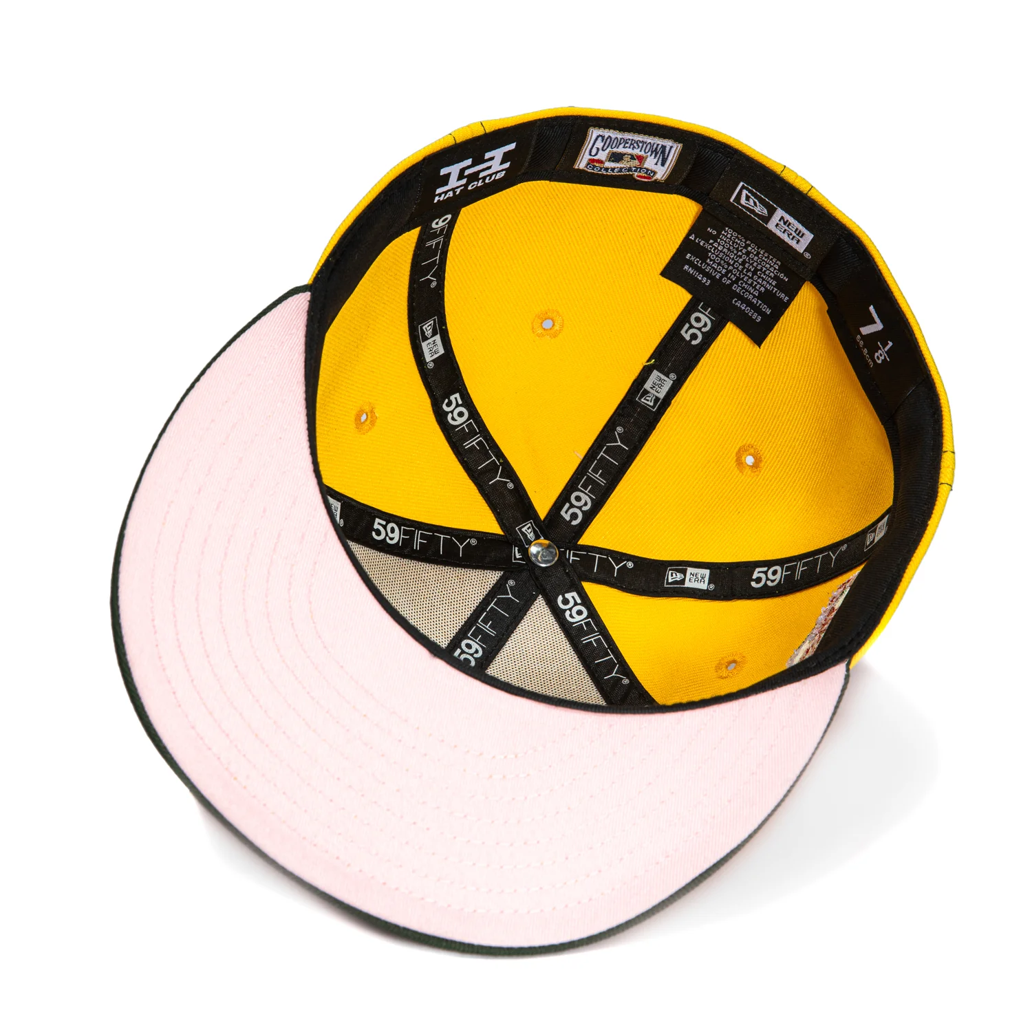 New Era 59Fifty Oakland Athletics 1988 World Series Patch Pink UV Hat - Gold, Green - Image 2