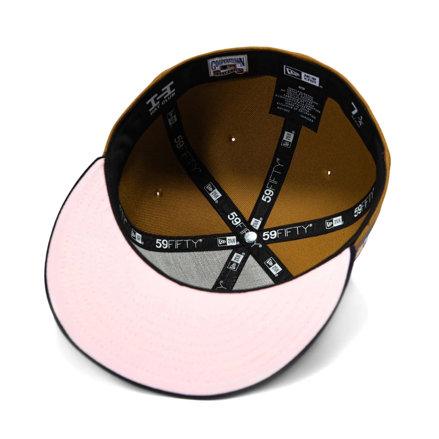 New Era 59Fifty Philadelphia Phillies 2009 World Series Patch Pink UV Hat - Gold, Navy - Image 2