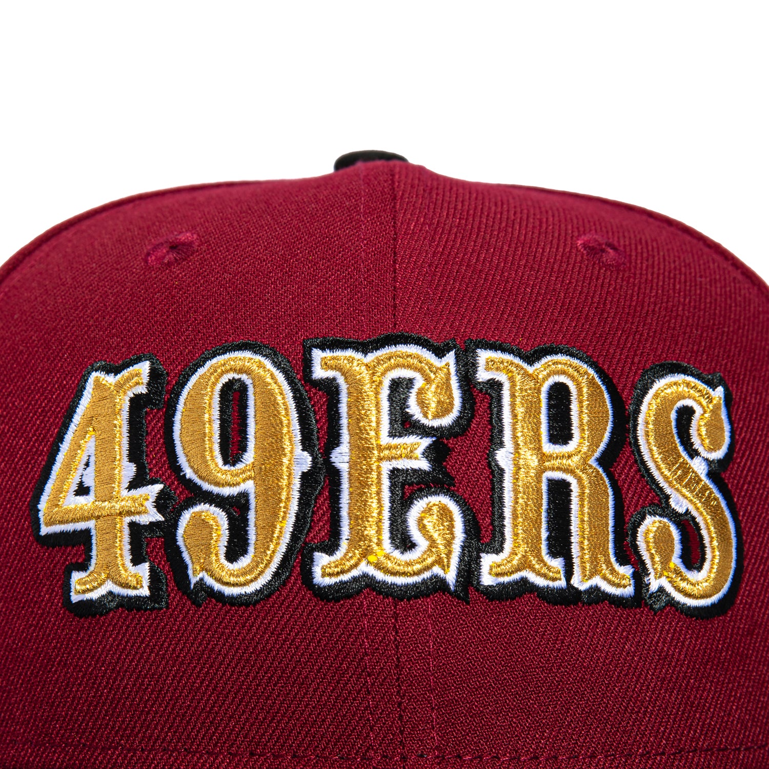 New Era 59Fifty San Francisco 49ers 75th Anniversary Patch Word Pink UV Hat - Cardinal, Black - Image 4