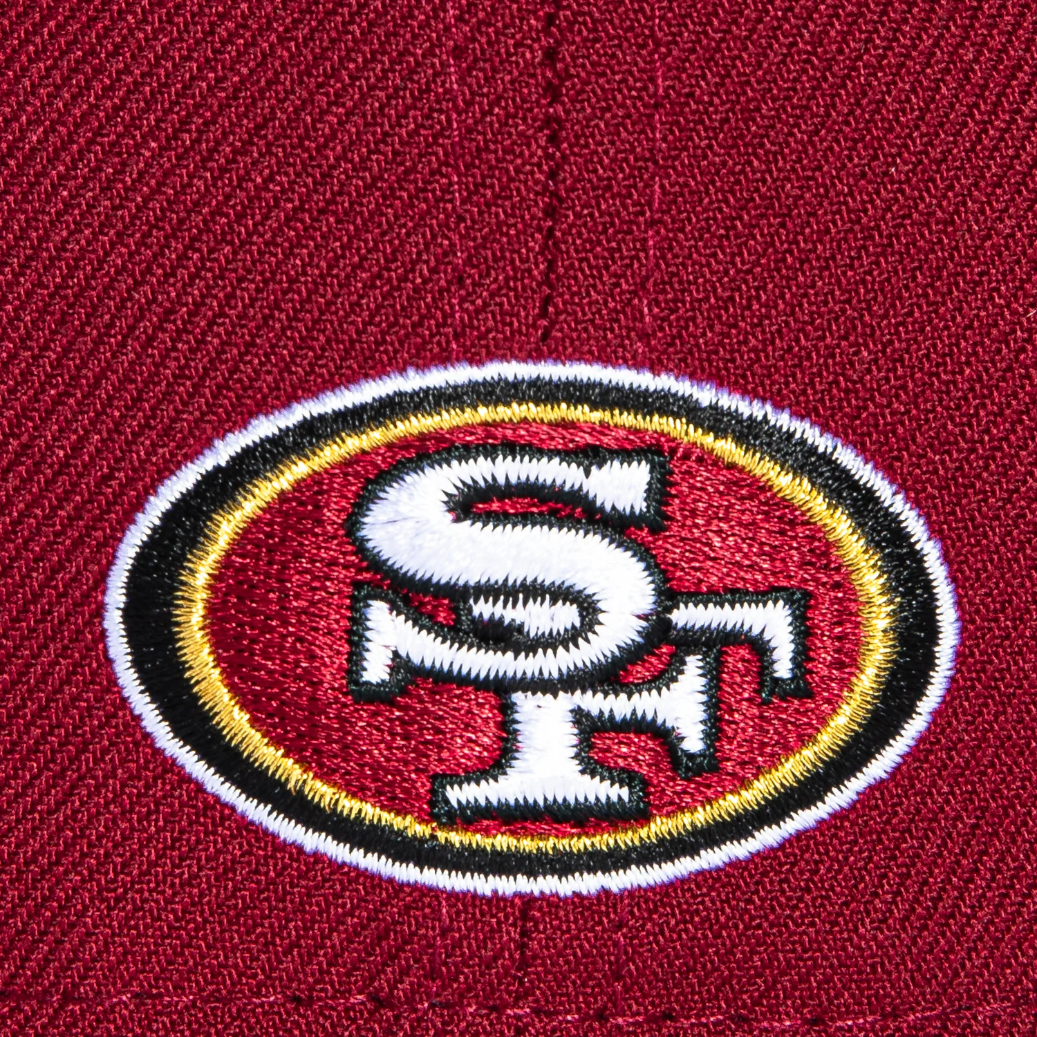 New Era 59Fifty San Francisco 49ers 75th Anniversary Patch Word Pink UV Hat - Cardinal, Black - Image 6