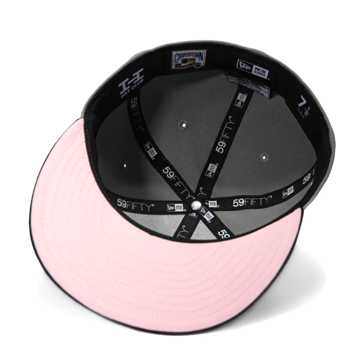New Era 59Fifty Atlanta Braves 1999 World Series Patch Pink UV Rose Hat - Graphite, Black - Image 2