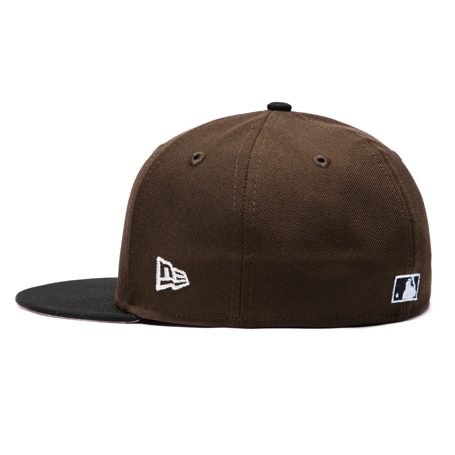 New Era 59Fifty Los Angeles Dodgers 1988 World Series Patch Upside Down Heart Pink UV Hat - Brown, Black - Image 3