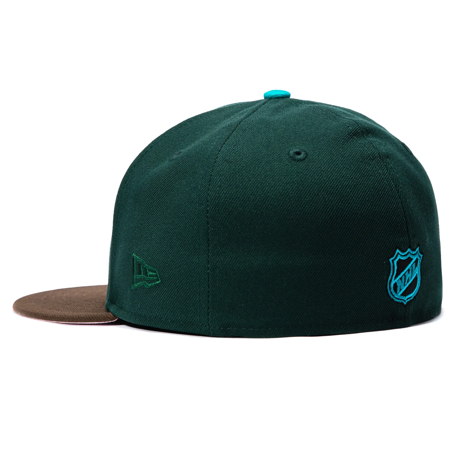 New Era 59Fifty San Jose Sharks 20th Anniversary Patch Alternate Pink UV Hat - Green, Brown - Image 3