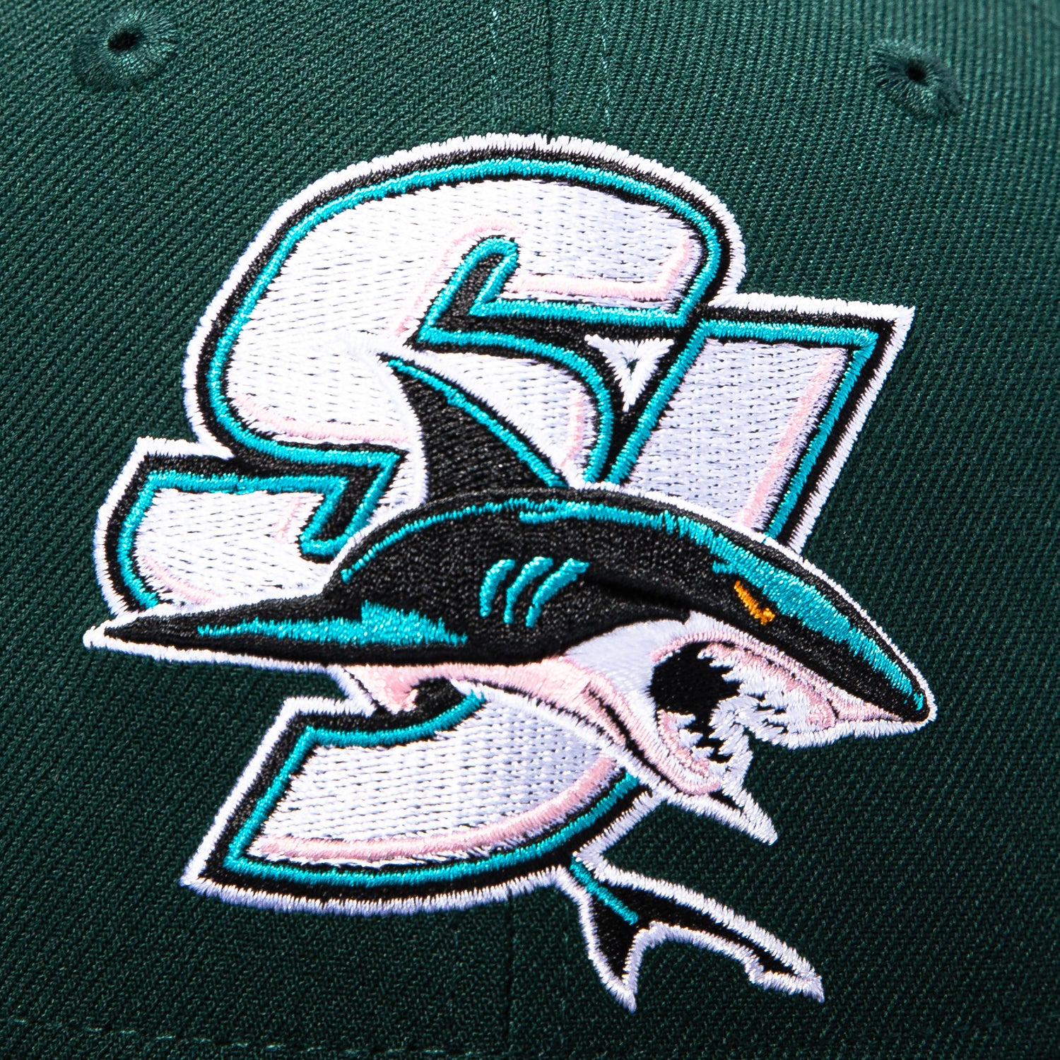New Era 59Fifty San Jose Sharks 20th Anniversary Patch Alternate Pink UV Hat - Green, Brown - Image 4