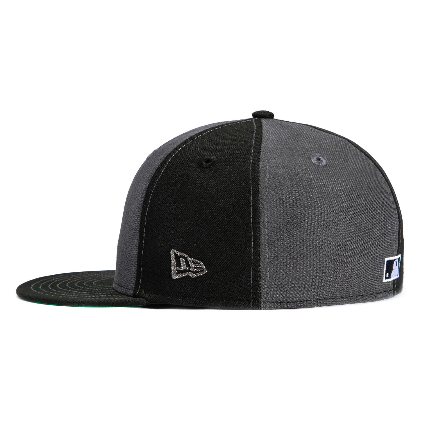 New Era 59Fifty Houston Astros 2005 World Series Patch Pinwheel Hat - Graphite, Black - Image 3