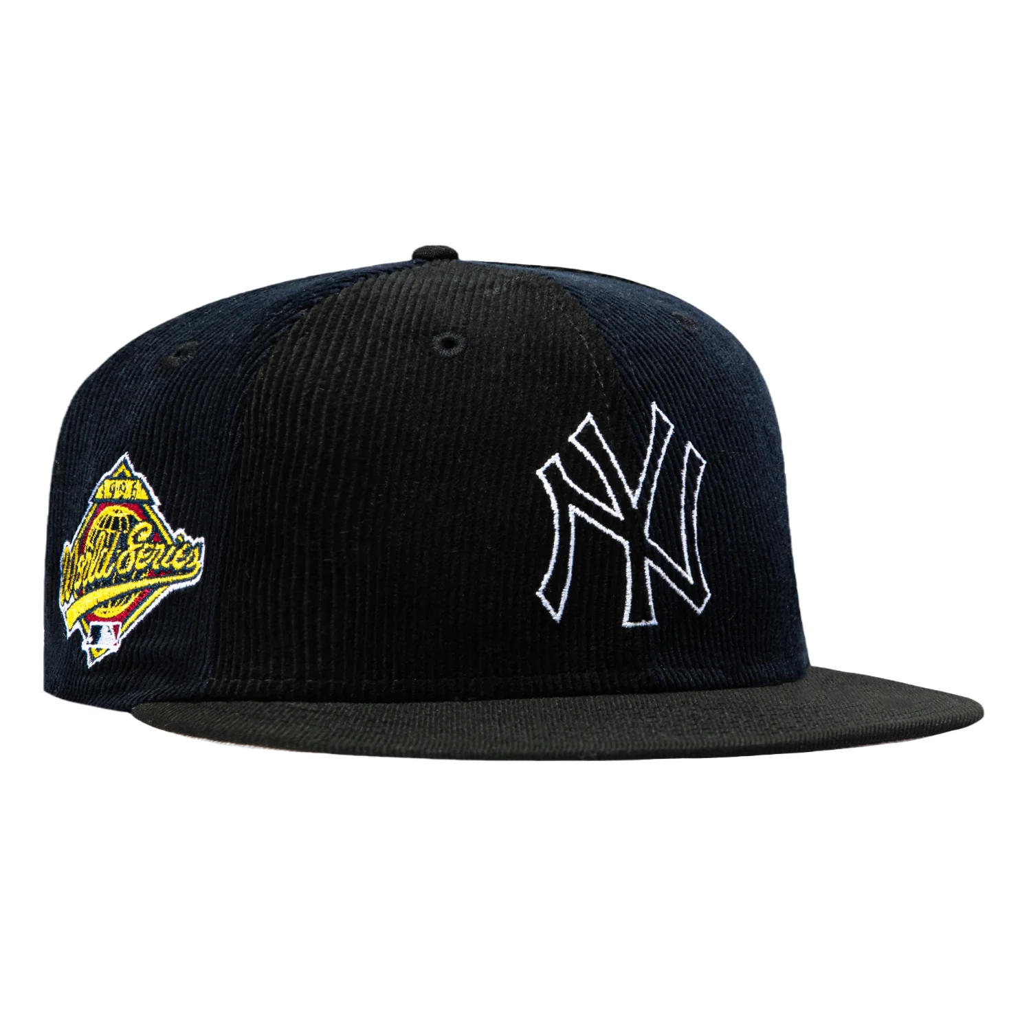New Era 59Fifty New York Yankees 1996 World Series Patch Pinwheel Corduroy Hat - Navy, Black