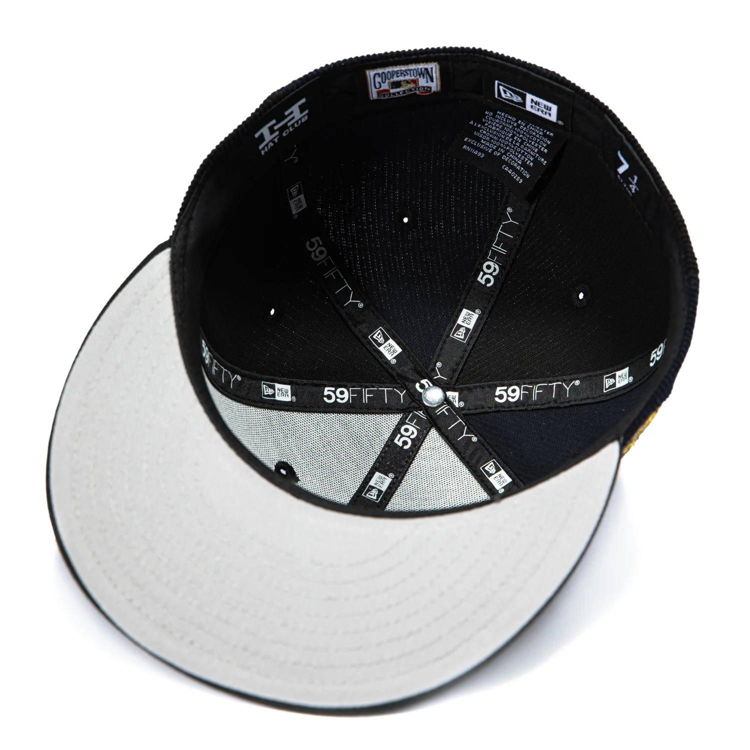 New Era 59Fifty New York Yankees 1996 World Series Patch Pinwheel Corduroy Hat - Navy, Black - Image 2
