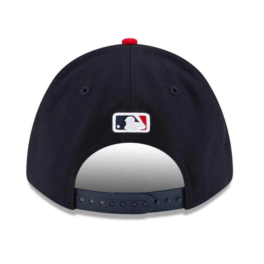 New Era 9Forty M-Crown Atlanta Braves Snapback Home Hat - Navy, Red - Image 4