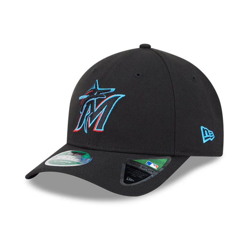New Era 9Forty M-Crown Miami Marlins Snapback Game Hat - Black - Image 3
