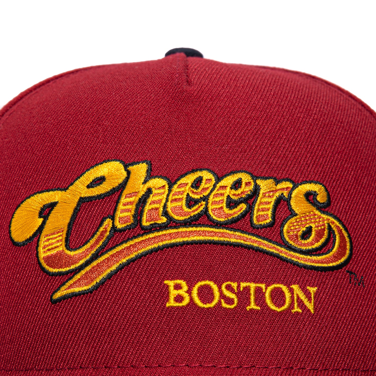 New Era 9Fifty Retro Crown A-Frame Cheers Snapback Hat - Brick, Navy - Image 3