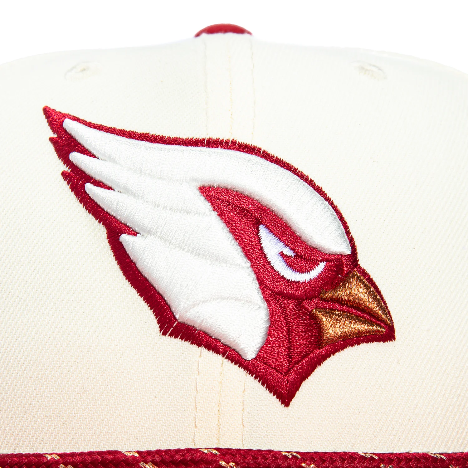 New Era 59Fifty 2025 NFL Rivalries Arizona Cardinals State Logo Patch Hat - Stone, Red - Image 4