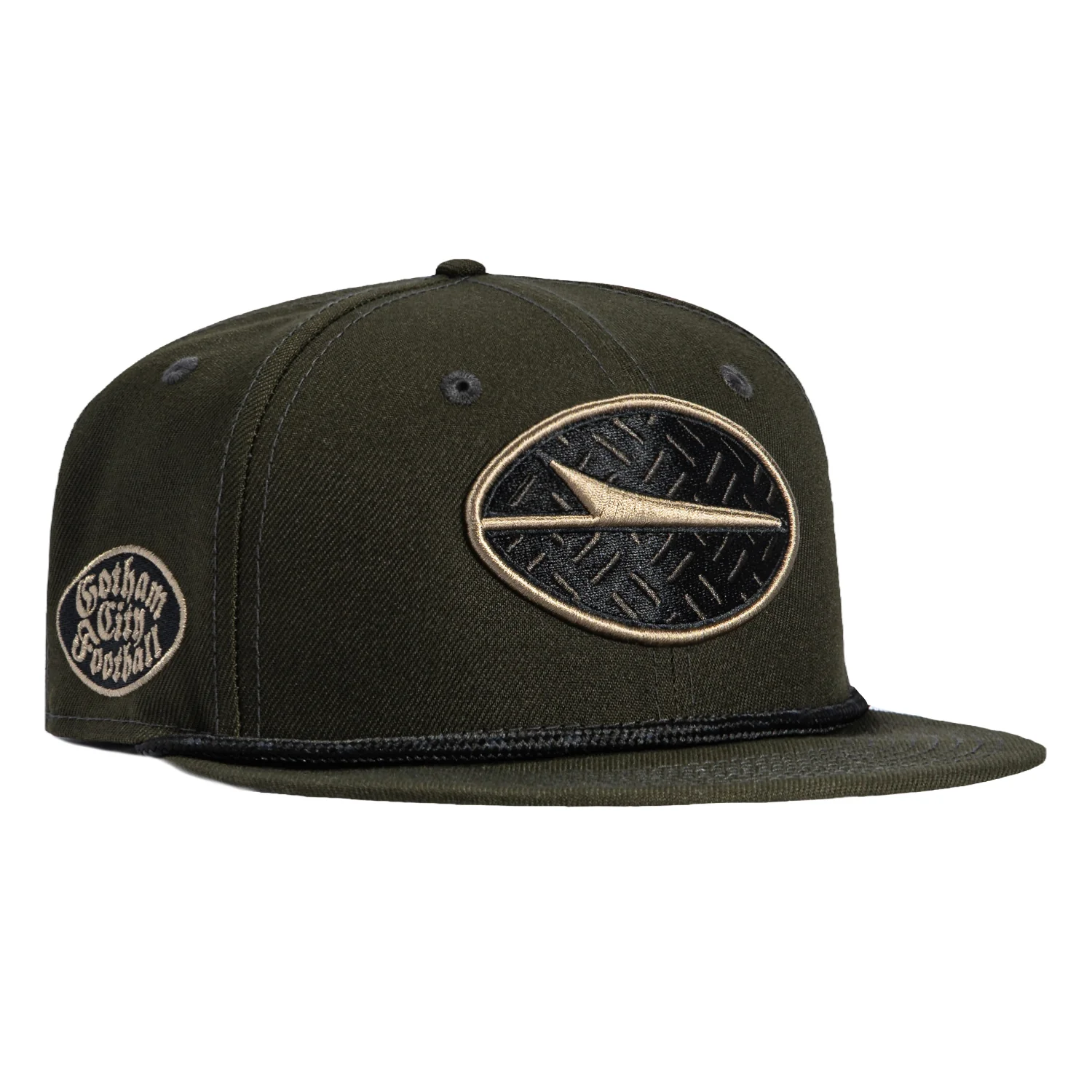 New Era 59Fifty 2025 NFL Rivalries New York Jets Gotham City Football Patch Hat - Olive