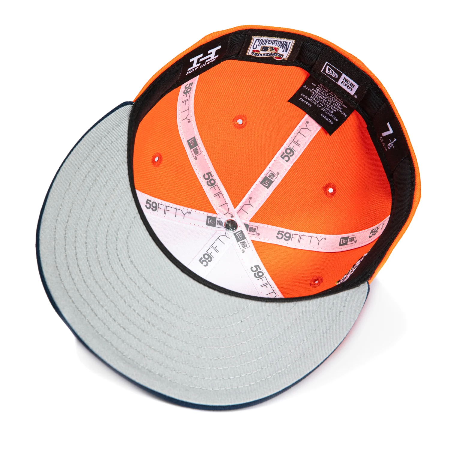 New Era 59Fifty Houston Astros 1986 All Star Game Patch Rail Word Hat - White, Orange, Navy - Image 2