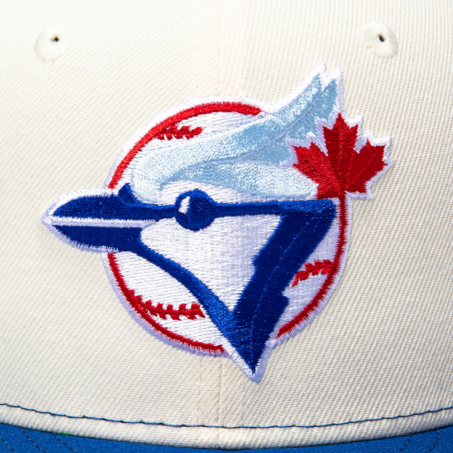 New Era 59Fifty Toronto Blue Jays 50th Anniversary Patch Rail Hat - White, Royal - Image 4