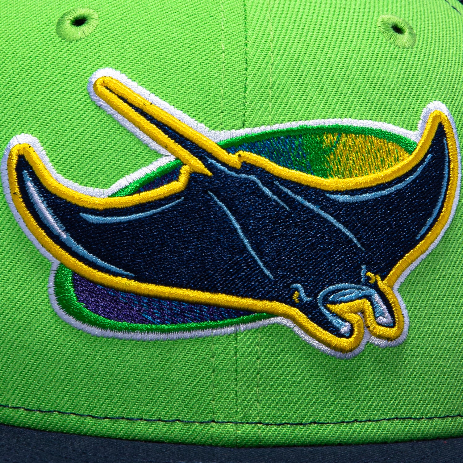 New Era 59Fifty Tampa Bay Rays Alternate Rail Hat - Light Green, Light Navy - Image 4