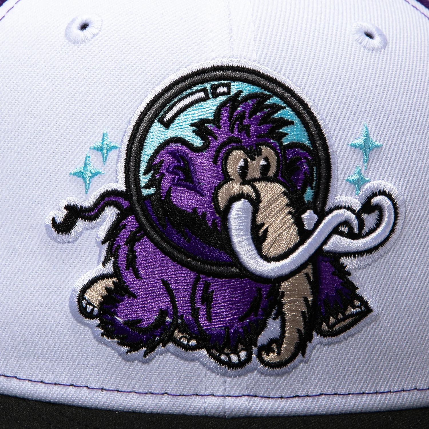 New Era 59Fifty Erie SeaWolves Moon Mammoths Rail 2 Hat - White, Purple, Black - Image 4