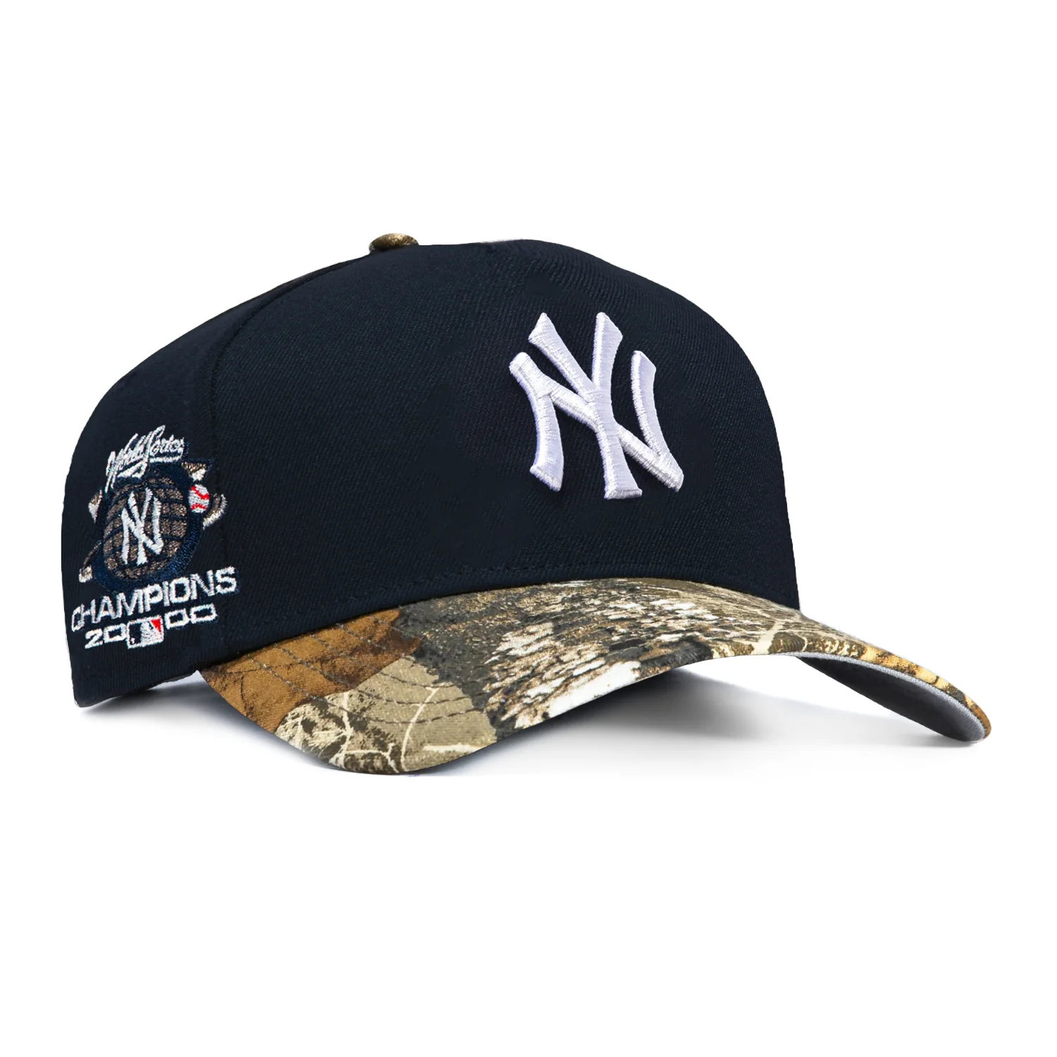 New Era 9Forty A-Frame Realtree Visor New York Yankees 2000 World Series Champions Patch Snapback Hat - Navy, Realtree