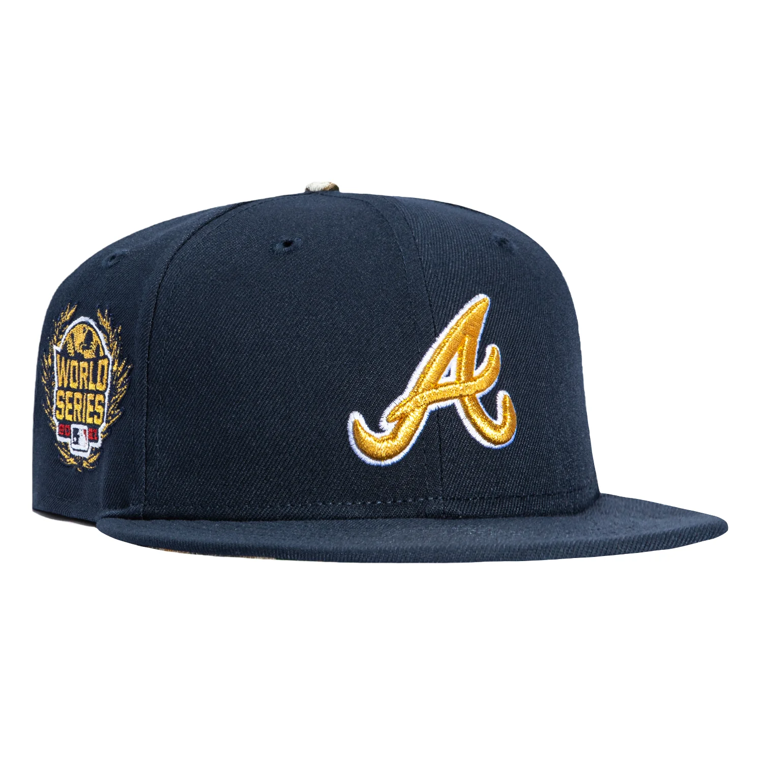 New Era 59Fifty Atlanta Braves 2021 World Series Patch Realtree UV Hat - Navy