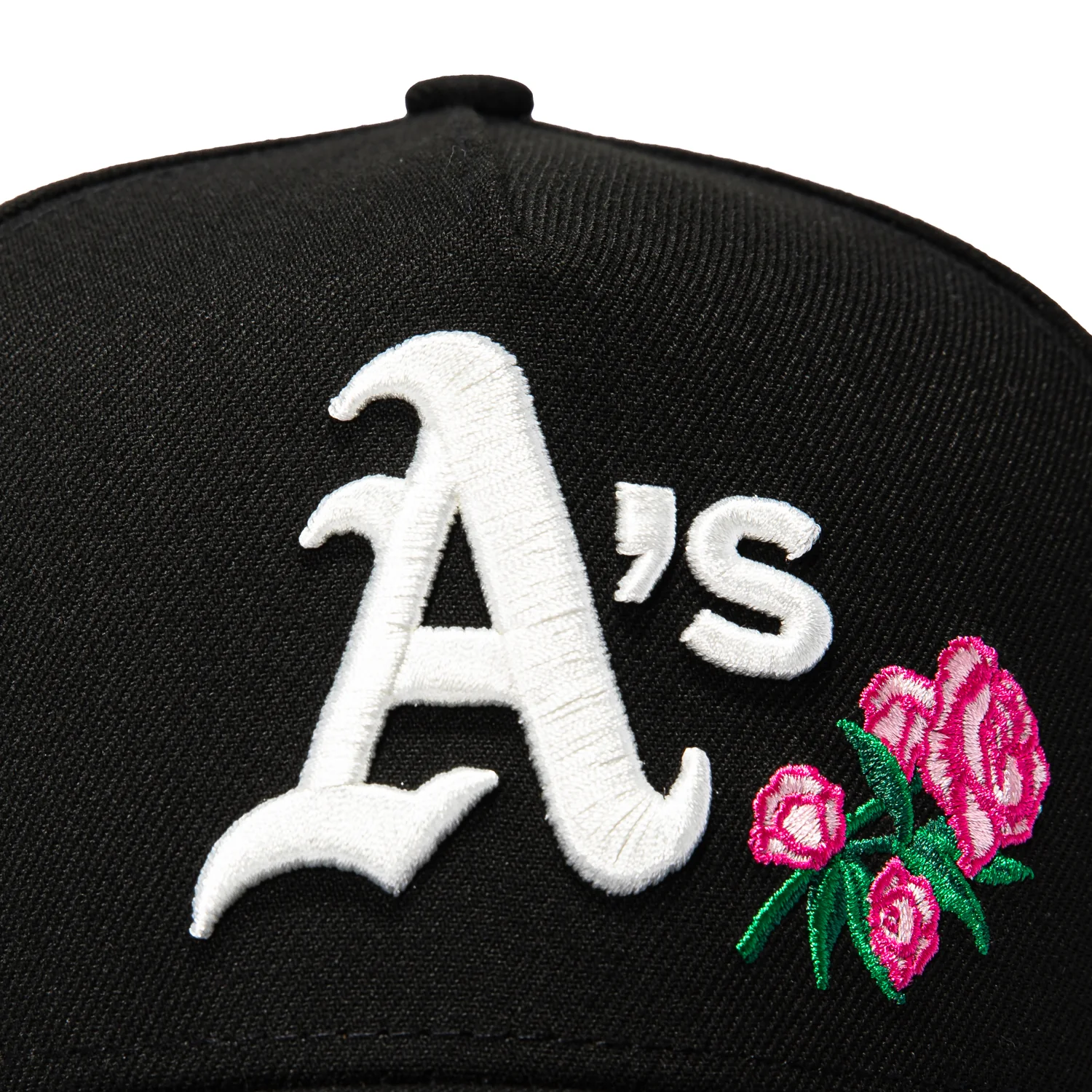 New Era 9Forty A-Frame Oakland Athletics 1989 World Series Patch Rose Snapback Hat - Black, Pink - Image 3