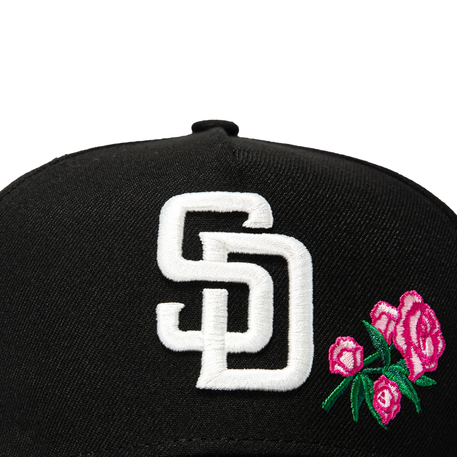 New Era 9Forty A-Frame San Diego Padres 40th Anniversary Patch Rose Snapback Hat - Black, Pink - Image 3