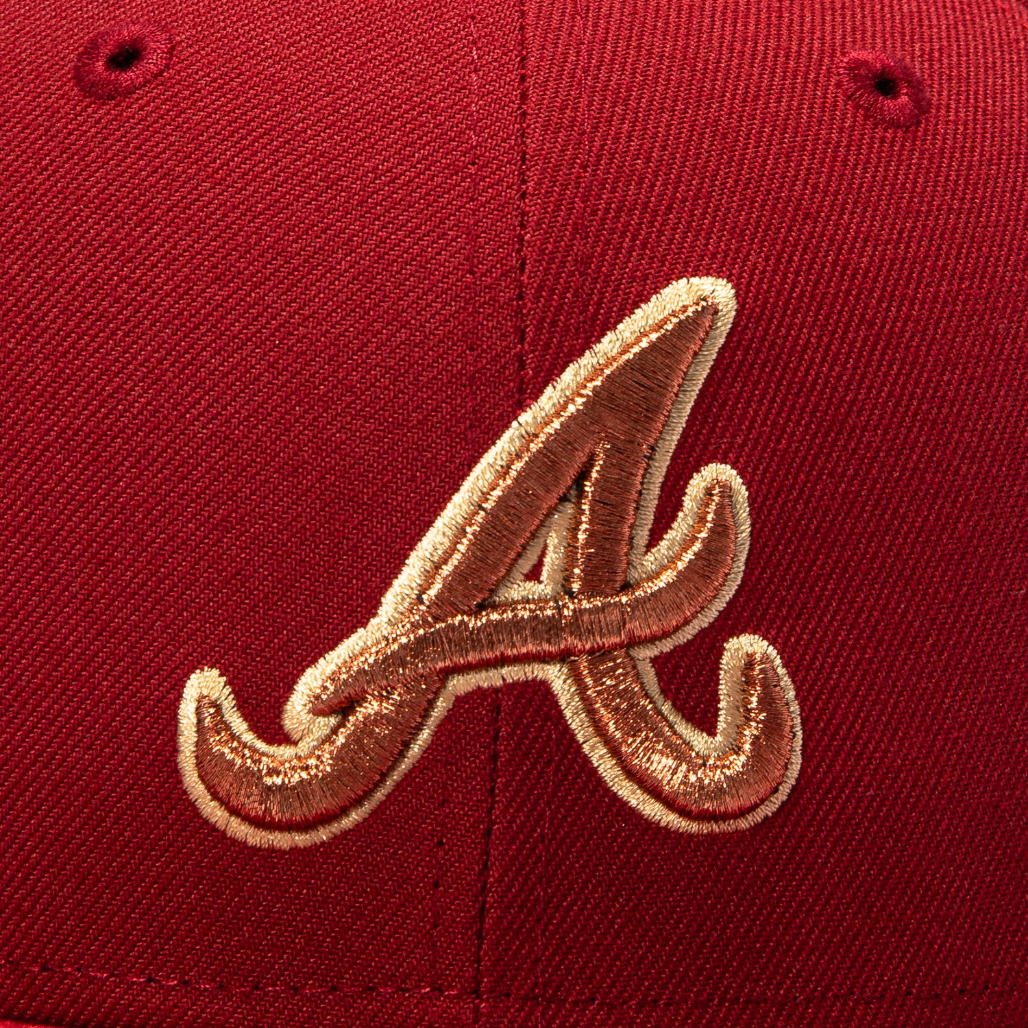 New Era 59Fifty Rotten Apple Atlanta Braves 1999 World Series Patch Hat - Brick, Cardinal - Image 4